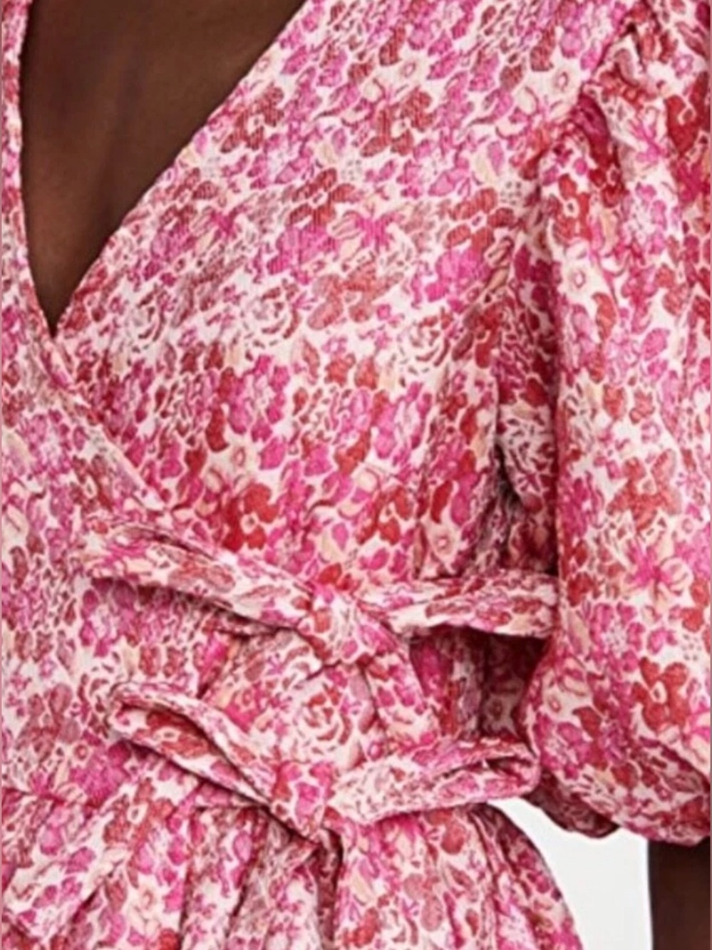 Sister Jane DREAM Bud Burst Jacquard Wrap Dress Size Small - Picture 6 of 13